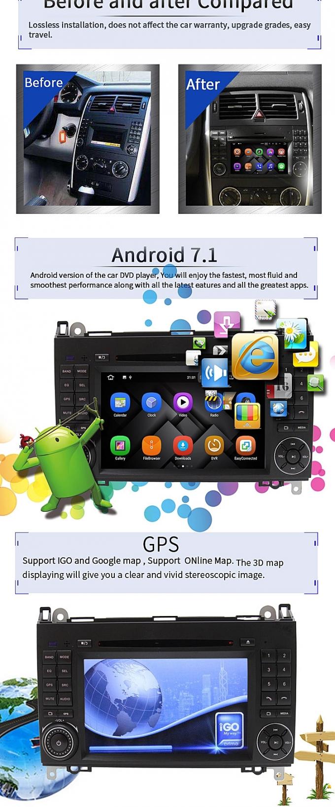 Reproductor de DVD del Benz de Android 8,0 Mercedes con 4+32G BT WIFI DTV Google Map TPMS