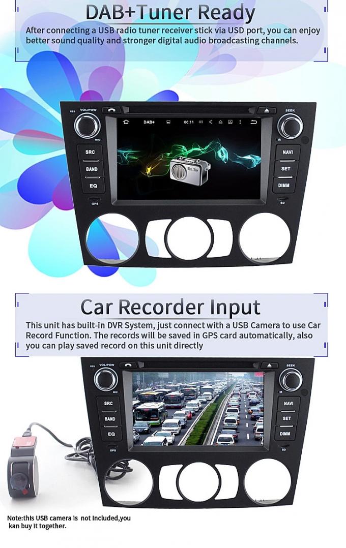 Bmw de Mirrorlink Android en el reproductor de DVD del coche, reproductor de DVD del Bmw de la pantalla de Capasitive
