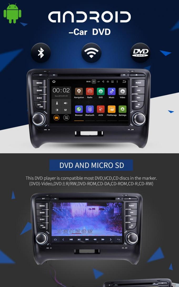 Reproductor de DVD del coche de Audi de la radio de coche de Android 7,1 con vídeo AUX. de los Gps de Wifi BT