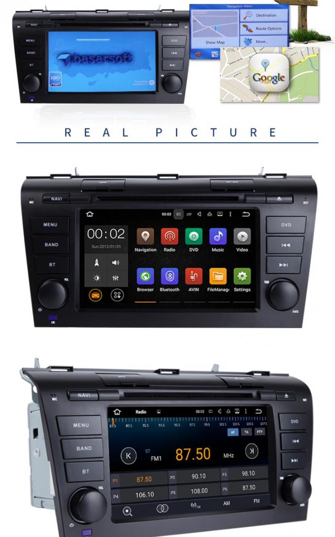 Radio estérea Android 7,1 de PlayerBT del DVD del coche de Android de las multimedias del coche para MAZDA 3