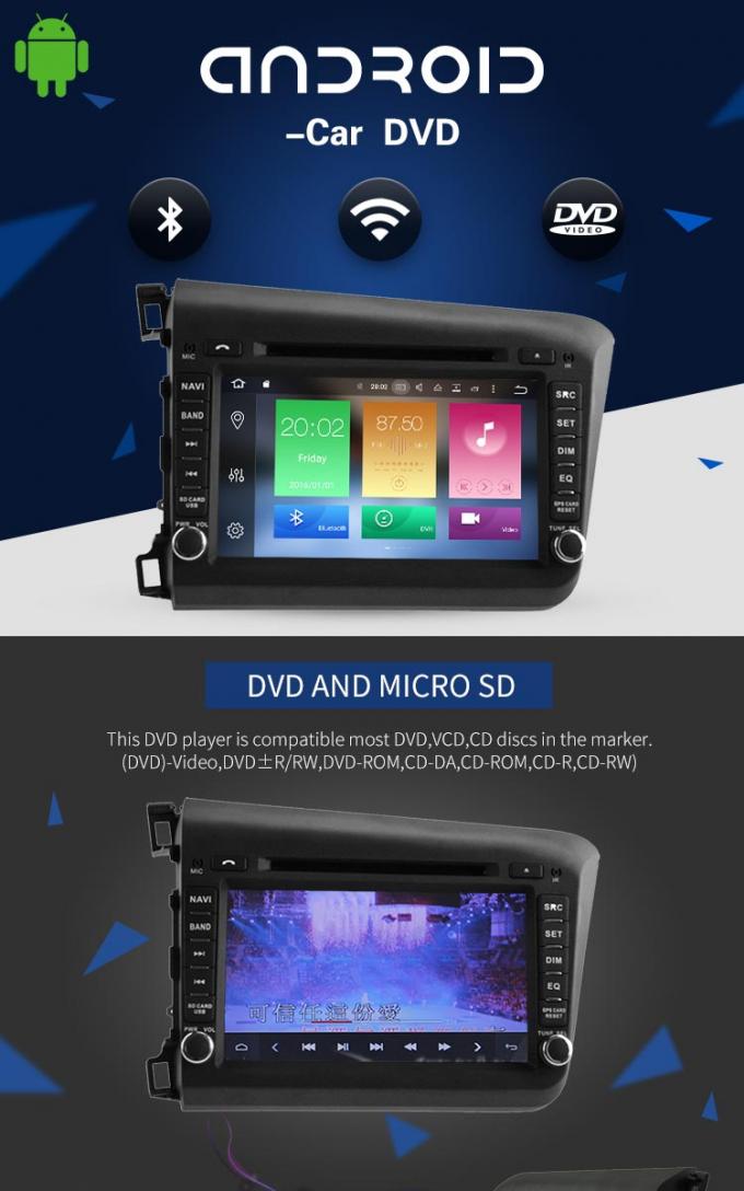 De Android del tirón reproductor de DVD con los Gps, reproductor de DVD del coche hacia fuera del coche 4*50W para Honda Odyssey