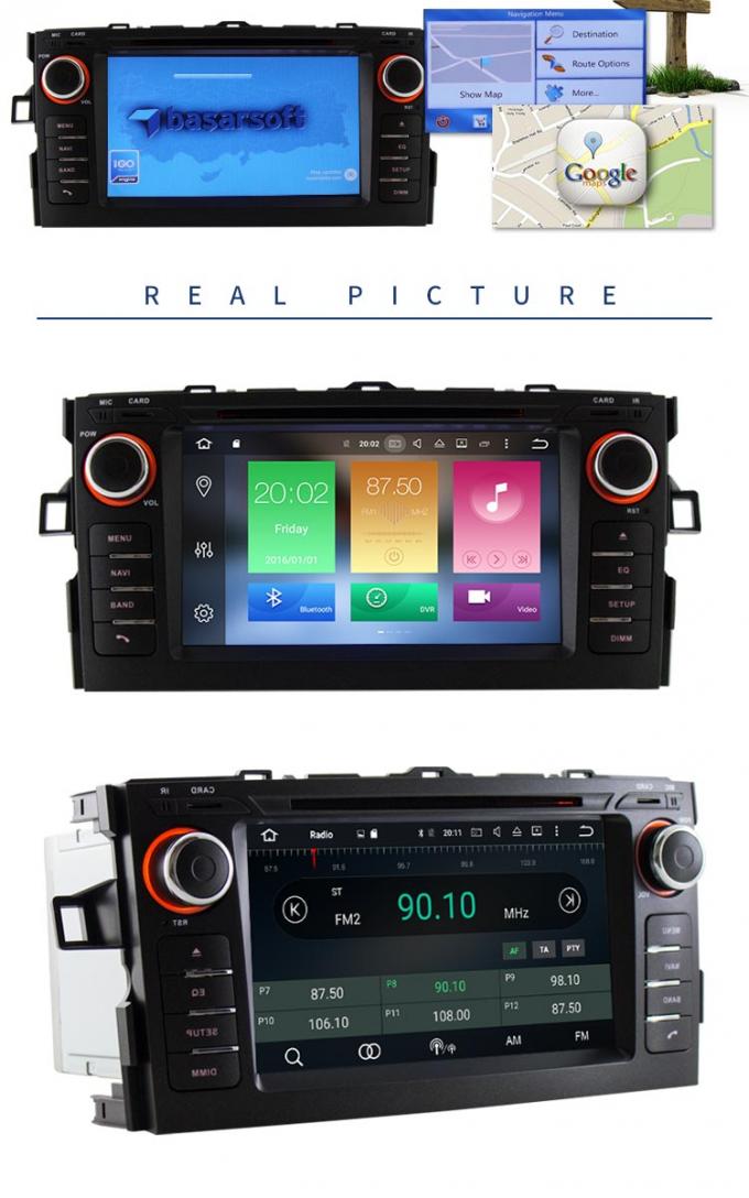 Reproductor de DVD del coche de Android 8,0 Toyota con 7 la radio del MP3 MP4 de la pantalla táctil de la pulgada