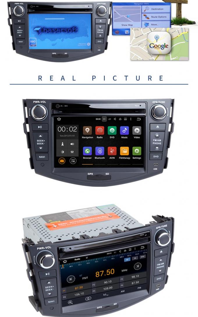 Reproductor de DVD del coche de Android 7,1 Toyota con vínculo audio estéreo del espejo de los Gps Wifi