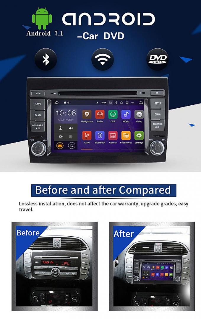 Reproductor de DVD Android 7,1 del coche de la pantalla táctil con el estéreo de radio Mp4 para el BRAVO