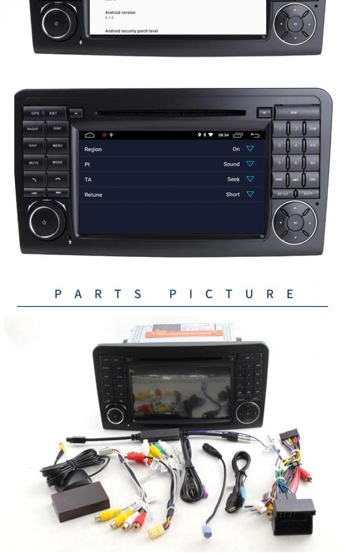 Reproductor de DVD AUX. de la navegación del Benz de Mercedes del puerto de USB de la cámara de la parte posterior de GPS con la radio de coche