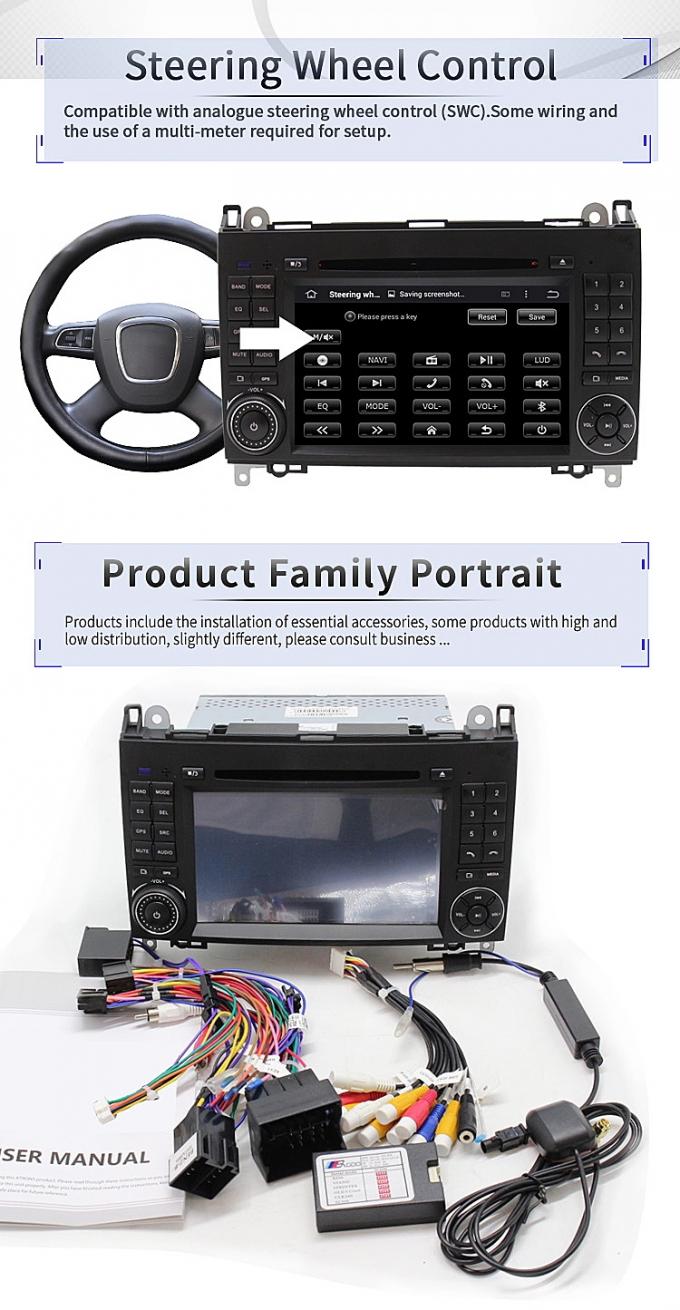 Reproductor de DVD del Benz de Android 8,0 Mercedes con la cámara BT AUX. de la parte posterior de Canbus