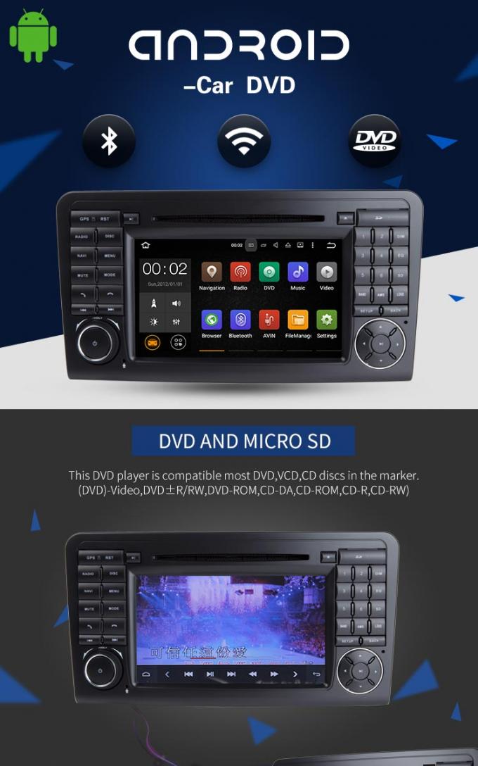 Reproductor de DVD de Mercedes Vito del audio para el automóvil, Bluetooth Mercedes en reproductores de DVD del coche