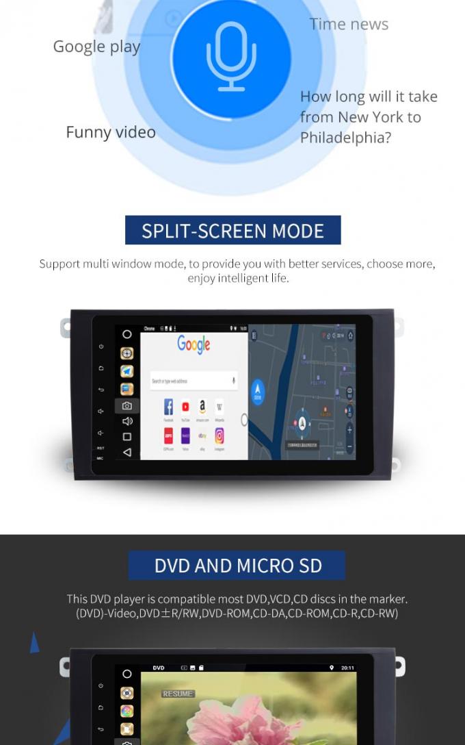 Android 8,1 mapas equipados reproductor de DVD de Google Navitel Igo del Benz de Mercedes