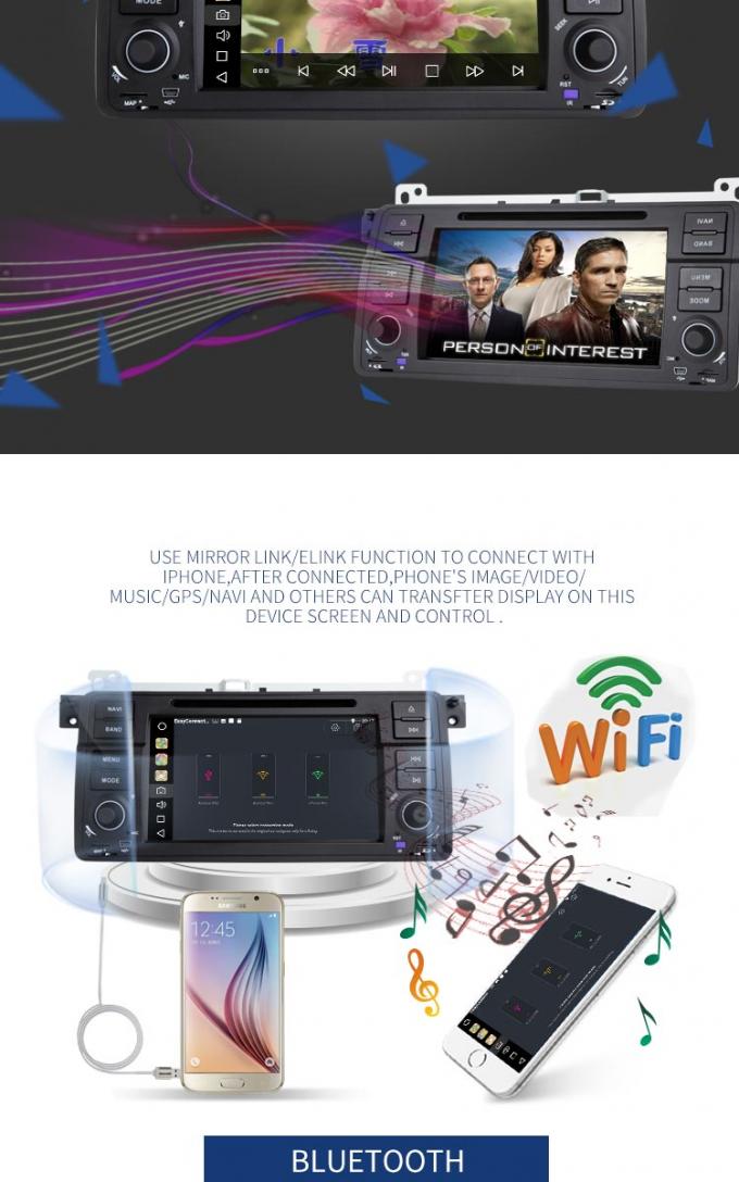 Reproductor de DVD de Android 8,1 PX6 BMW GPS con el reproductor de audio de la FM MP4 MP3