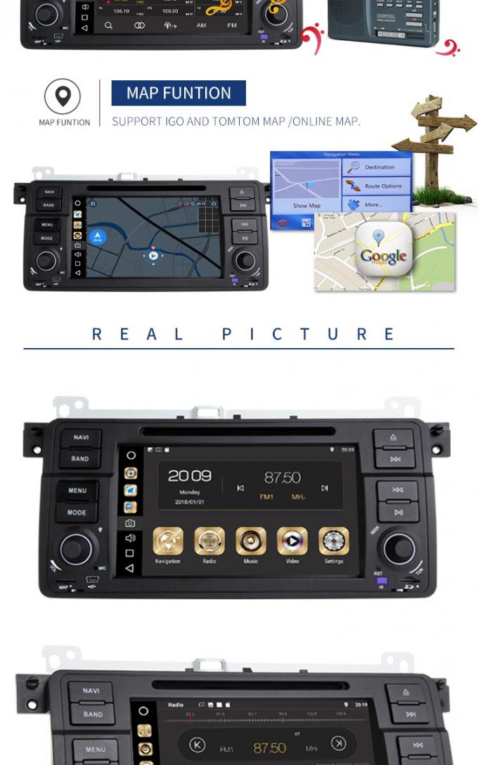 Reproductor de DVD de Android 8,1 PX6 BMW GPS con el reproductor de audio de la FM MP4 MP3