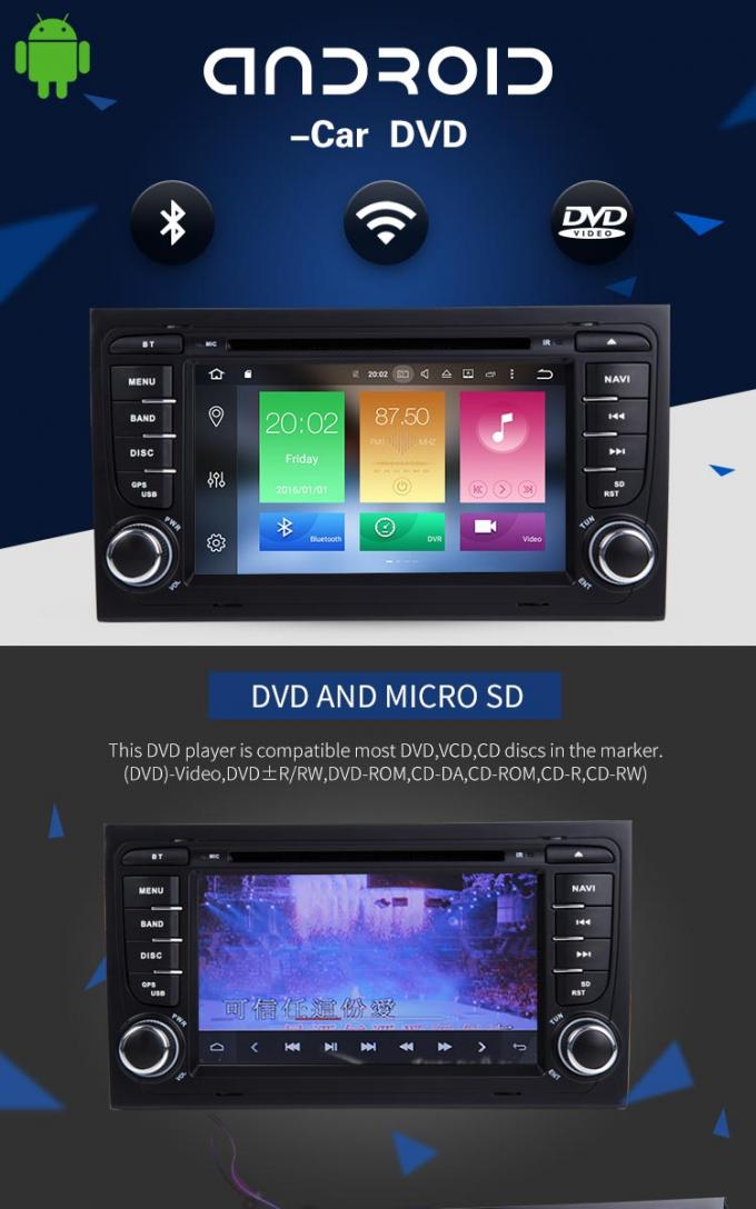 Reproductor de DVD multi del coche del SD FM MP4 Audi de la lengua vínculo del espejo de 32 GB apoyado
