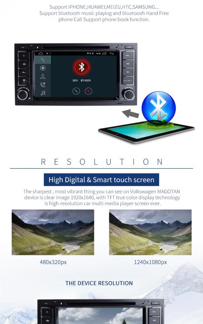 Reproductor de DVD de Android 8,1 VW Touareg Volkswagen con el vídeo AUX. de Wifi BT GPS