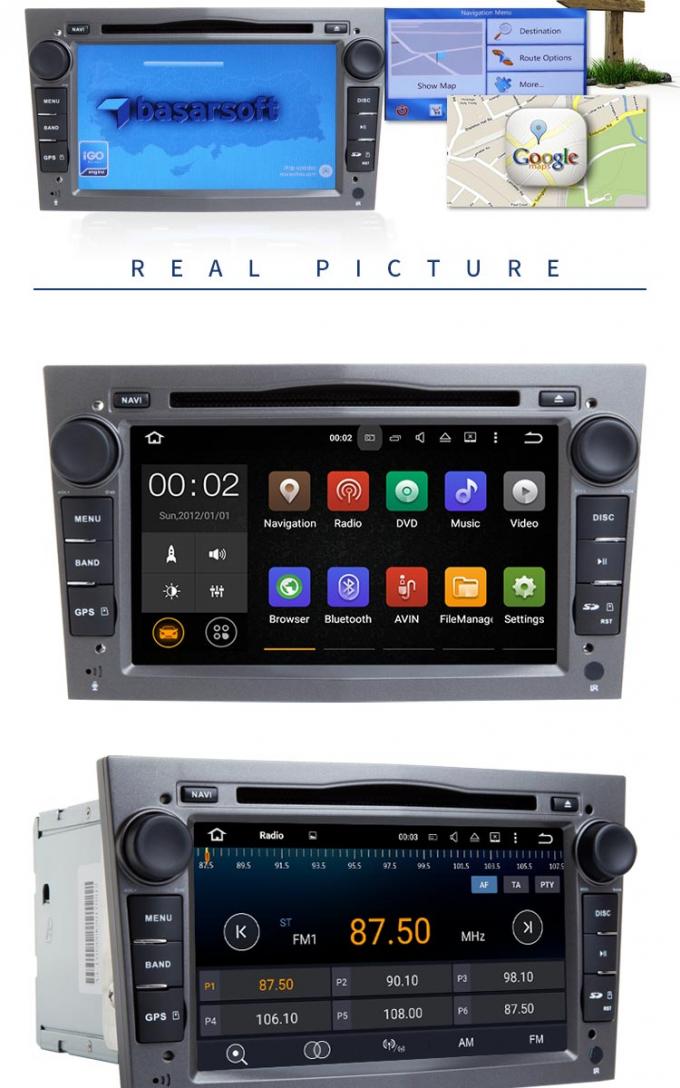 Reproductor de DVD Bluetooth de la radio de coche de Opel de la pantalla táctil de 7 pulgadas apoyado para Zafira Antara