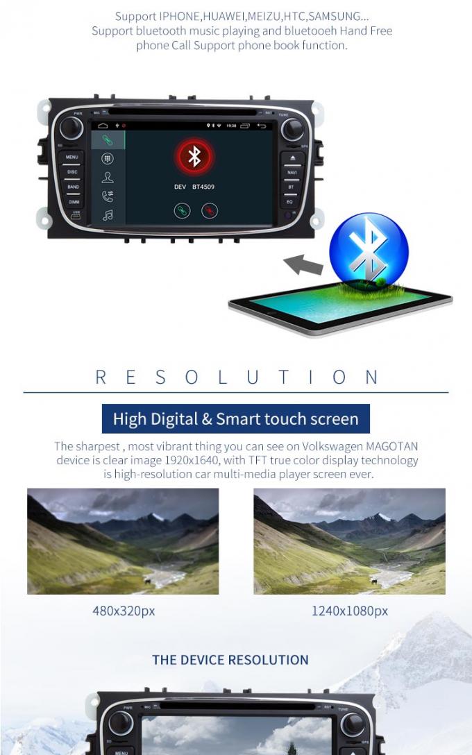 Reproductor de DVD de la expedición de Android 8,1 Ford con estéreo de la radio de las multimedias de la navegación GPS