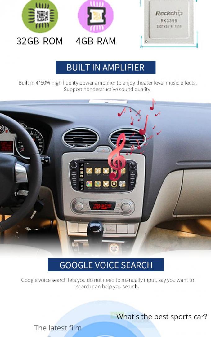 Sintonizador de radio incorporado de los Apps más nuevos de la ayuda del reproductor de DVD del coche de Ford de la radio de la FM