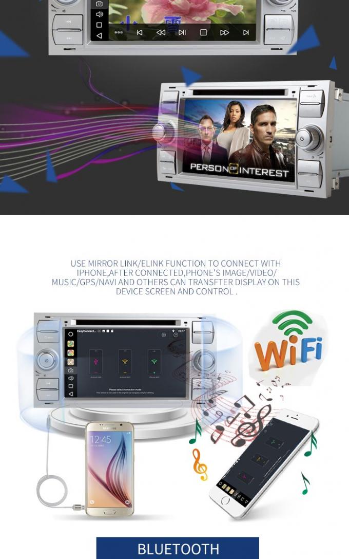 reproductor de DVD de 3G WIFI Ford Mondeo, reproductor multimedia fácil del coche de la operación