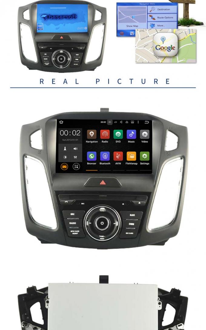 Reproductor de DVD Android 7,1 del coche de Ford de la pantalla táctil de 9 pulgadas con el mapa en línea del mapa euro lleno