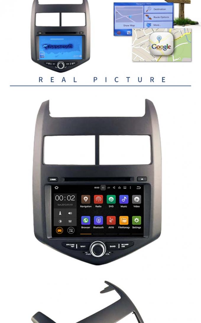 8 la CPU Bluetooth del reproductor de DVD PX3 4core del coche de Chevrolet de la pantalla táctil de la pulgada apoyó