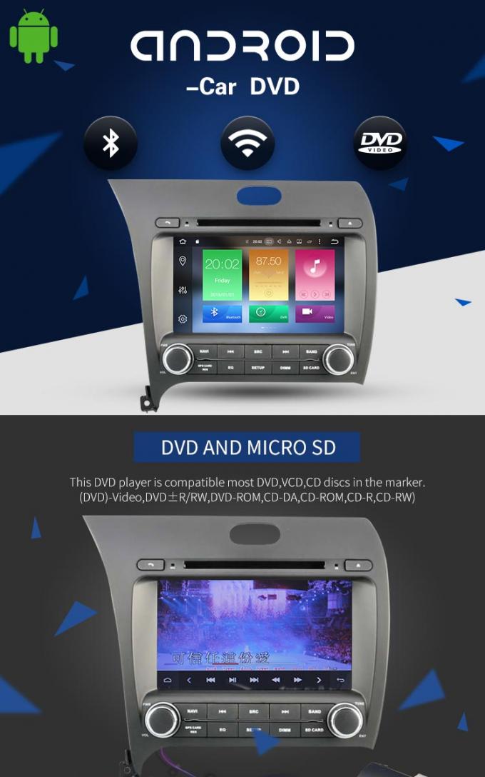 Radio video WiFi LD8.0-5509 AUX. del reproductor de DVD del coche de KIA K3 8,0 Bluetooth Android