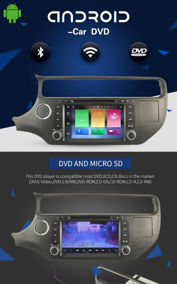 Reproductor de DVD del coche de KIA RÍO 8,0 Android con el vídeo audio 3G 4G SWC