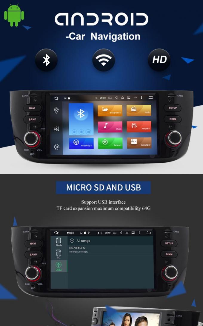 Reproductor de DVD de FIAT del coche de Android 8,0 con la radio estéreo GPS para LINEA NUEVO
